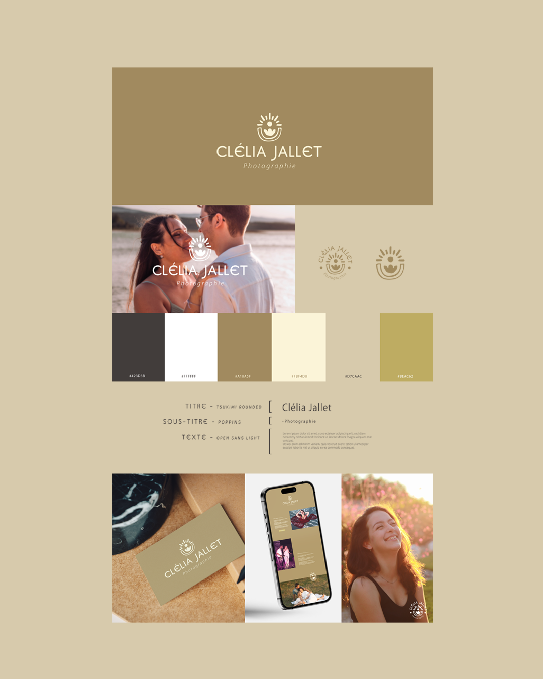 Logo photographe moderne feminin créatif