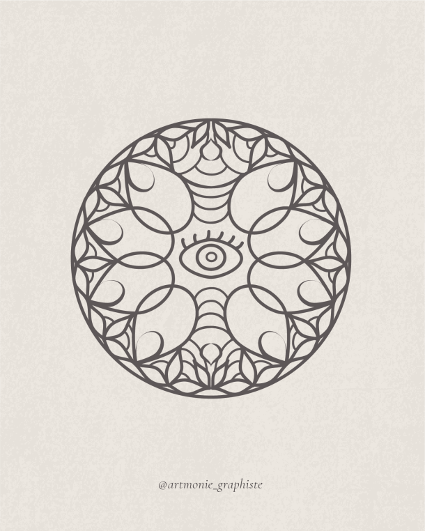 Illustration artistique mandala 