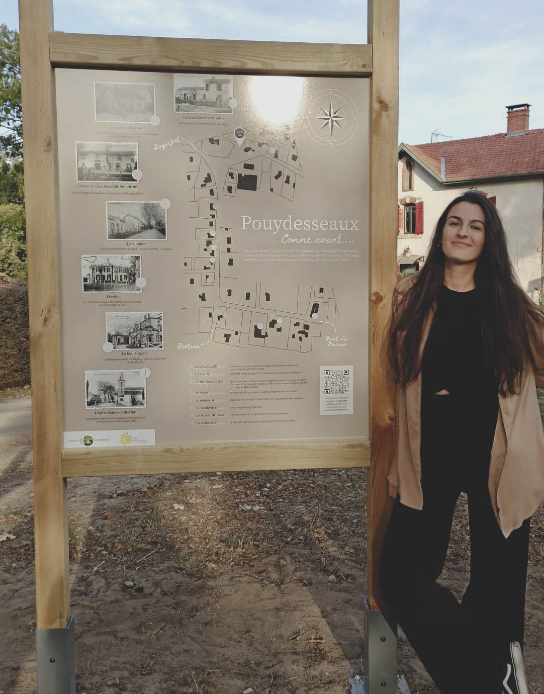 Affiche Panneau Didactique plan village