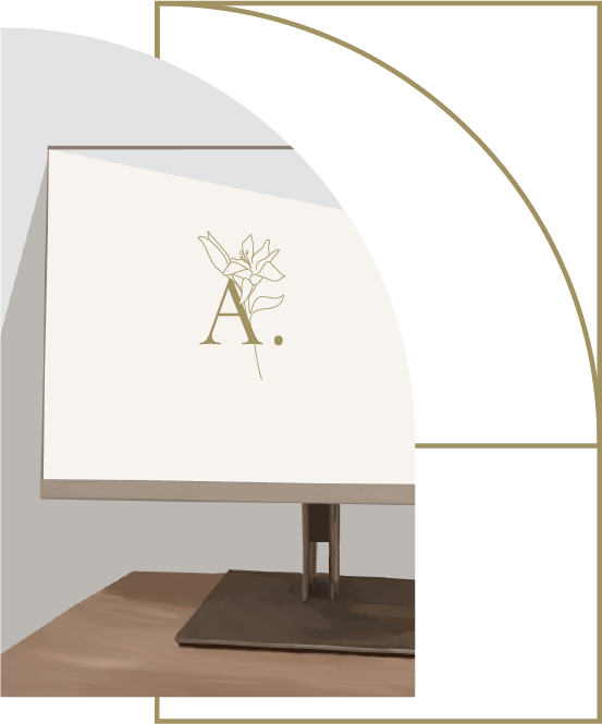 Image ordinateur logo en illustration 